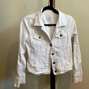 J Crew white denim jacket